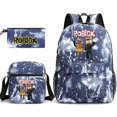 thumbnail image 1 of ROBLOXing Backpack Children Anime Cartoon School Bag Bookbag Men Women Travel bags Mochila Daily Rucksack, 1 of 5