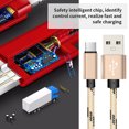 thumbnail image 4 of ziyahi Charging Cable Type-C Fast Charger Cord Nylon Braided Data Wire Phone Cable Accessory, 2 Meter, Gold, 4 of 4