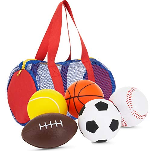 Balls For Kids Foam Sports Balls 3 5 Perfect For Small Hands Includes 1 Soccer Ball 1