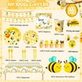 thumbnail image 4 of Bee Birthday Decorations,113pcs Bee Party Decorations & Bee Tableware Set- Bee Cups Plate Napkins & Bee  Birthday Banner Balloons Cupcake Toppers etc Bee  Birthday Party Supplies, 4 of 8