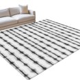 thumbnail image 2 of 4'x6' Area Rugs, Black Stripes Indoor Outdoor Area Rug for Living Room Bedroom, Farmhouse Striped Modern Abstract Art Washable Bathroom Rugs Kitchen Floor Carpet Mats Home Decor Aesthetic, 2 of 8