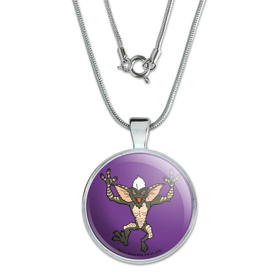 Gremlins Stripe 1" Pendant with Sterling Silver Plated Chain