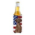 thumbnail image 2 of Carolines Treasures BB9365MUK Chocolate Labrador Patriotic Michelob Ultra Hugger for slim cans  Slim Can multicolor, 2 of 3