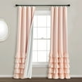 thumbnail image 2 of Lush Decor Allison Ruffle Window Panel Blackout - Blush-Single- 84 x 40, 2 of 11