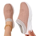 thumbnail image 3 of Women's Patriotic Lightweight Knit Slip-On Sneakers Breathable Mesh Running Shoes Fashionable Casual Walking Shoes for Everyday Wear, 3 of 5