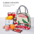 thumbnail image 4 of Lafuoo Merry Christmas 1 Pattern Large Portable Insulated Lunch Bag, Waterproof Zipper Insulated Lunch Bag for Men and Women-One Size, 4 of 7