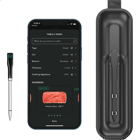 CHEF iQ Smart Cooking Thermometer World‘s Thinnest & Smartest Wireless Digital Bluetooth & WiFi Enabled