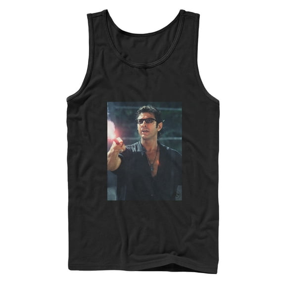 Men's Jurassic Park Dr. Malcolm Flare Distraction Tank Top Black Large
