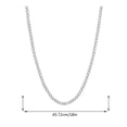thumbnail image 3 of La moda de las mujeres de 18 pulgadas de acero inoxidable collar de plata cadena de cuello sin colgante de plata collar de cadena para las mujeres, 3 of 8