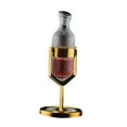 thumbnail image 2 of Decantador de vino Decantador rápido Decantador de vidrio de 1,5 l Dispensador de aireador de vino vacío Decantador de whisky para viajes Festival Oro, 2 of 8
