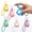 #B, variant on Cute Dumpling Pressable Fidget Keychain Touch Sensing Light Squishy Keychain Clicker Fidget Toy Dumpling Mini Fidgets Squishies Clickers Chain Toys Clicky for Adults at Work Travel Home