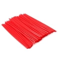 thumbnail image 1 of Kit de 72 cubiertas universales para llantas y radios de motocross, para motocicletas todoterreno, color rojo, 1 of 3