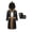Black, variant on Kaerm Kids Boys Halloween Boxing Outfit Metallic Satin Hooded Boxer Robe Cloak Boxer Boxing Gloves Black 8