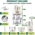 thumbnail image 3 of CUSIMAX 2-Speed Electric Food Processor, Electric Vegetable Spiralizer for 3-in-1,White,, 3 of 8