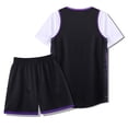 thumbnail image 3 of Childrens Outfits Unisex Training Sports Team 5 14 Years Kids Summer Clothes,Black,Size 7 -8 Years, 3 of 3
