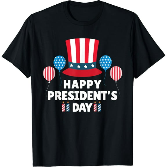 Cute Happy Presidents Day American Colors Patriots gift T-Shirt
