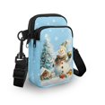thumbnail image 3 of HELLHERO Christmas Snowman and Christmas Tree Crossbody Sling Bags 2 Zippers Adult for Casual Use 4.33"x1.97"x7.09", 3 of 7