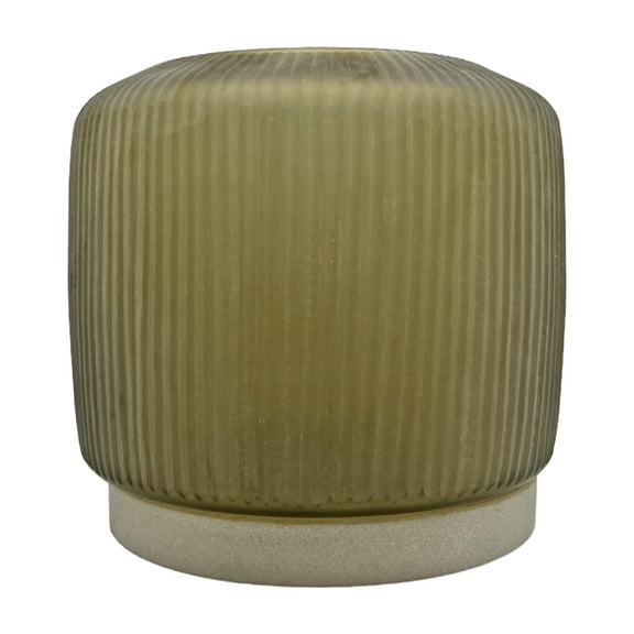 Decorative Handmade Glass Cylinder Vase in Brown