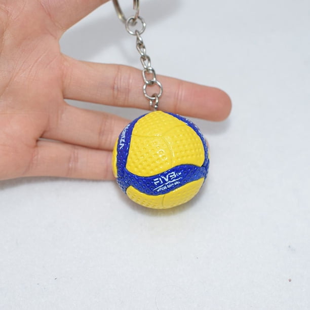 adames lindo llavero de voleibol deporte llavero pvc cuero voleibol moda coche llavero mini voleibol voleibol colgante llavero bola juguete para hombres mujeres bola titular de la llave anillo