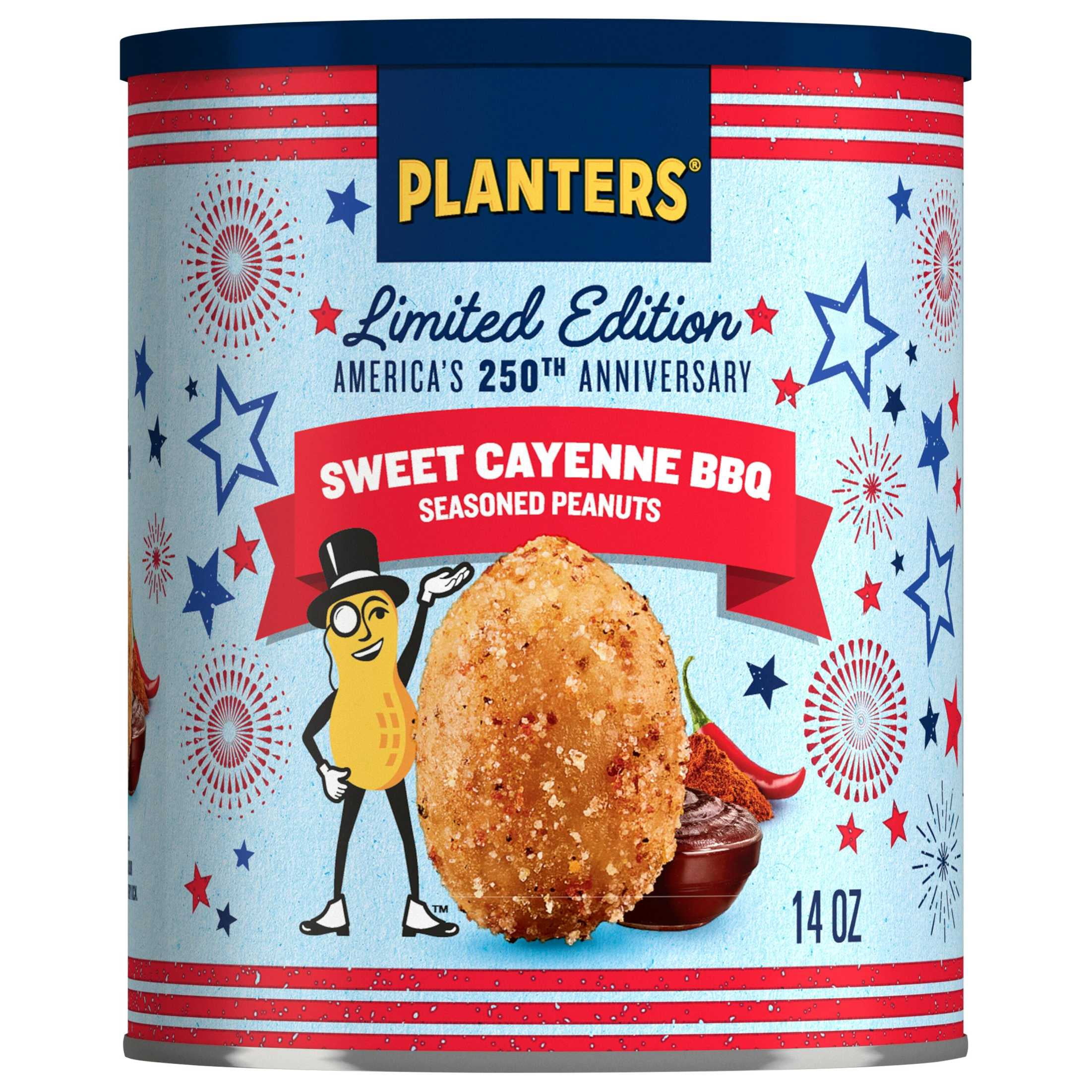 (3 pack) PLANTERS 14oz Sweet Cayenne BBQ Peanuts