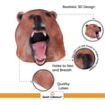 thumbnail image 5 of Brown Bear Head Latex Mask Dress up Halloween Costume Party Mask Cosplay for Adult Unisex, 5 of 6