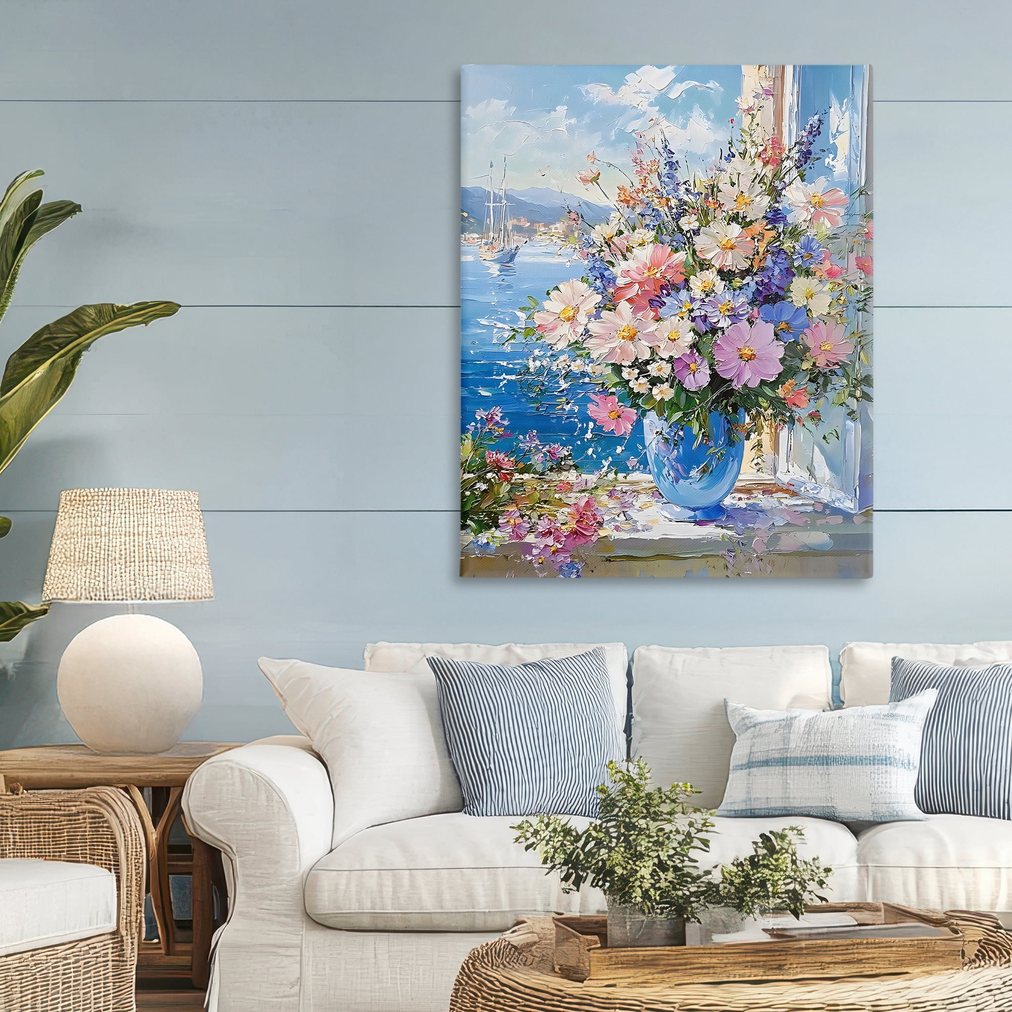 Stupell Industries Beautiful Bouquet on Ledge Canvas Wall Art, design by Creative Studio