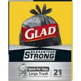 thumbnail image 4 of Glad Strong Quick-Tie Large Trash Bags, 30 Gallon, Black, 21 Ct, 4 of 13