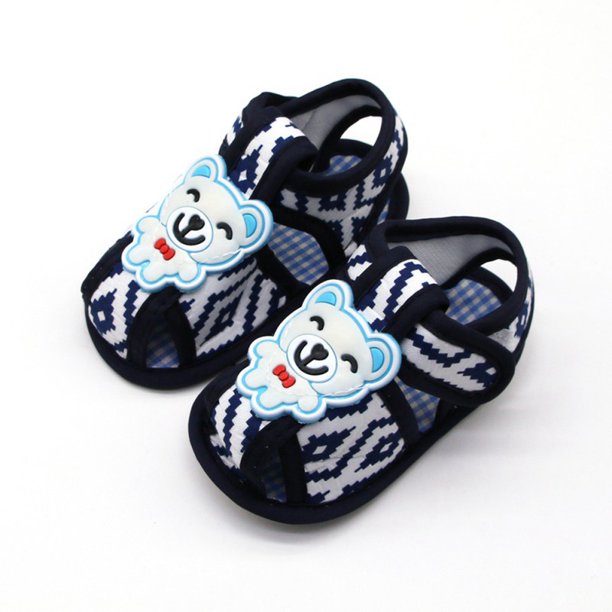 Sandalias De Suela Suave Para Bebés Y Niñas , Zapatos Antideslizantes Para Recién Nacidos , Con Patrón De Dibujos Animados Para Niños