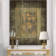 thumbnail image 2 of Designart 'Abstract Gold Geometric Tapestry' Modern & Transitional Print on Natural Pine Wood, 2 of 3