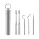 thumbnail image 5 of Yuarrent Palillo de Limpieza de de viaje Selección Barbacoa Fruta Tenedor Reutilizable Lavable Multifuncional Flosser Flosser con 5PCS 2piezas Yuarrent  CBP259788, 5 of 6
