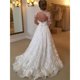 thumbnail image 4 of Guardurnaity Vestido de novia transparente de manga larga para mujer, vestido de encaje, vestidos de baile de novia, foto personalizada Prendas y trajes de cuerpo completo blanco S Guardurnaity FS10644-01, 4 of 6