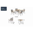 thumbnail image 3 of Songmics Home Sencillo Collection - 5 Piece Patio Furniture Set, 4 Dining Chairs, 1 Dining Table, Synthetic PE Rattan, Gray and Beige, 3 of 8