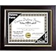thumbnail image 3 of Creative Picture Frames 12x16 Mahogany Diploma Frame with Gold Rim Including Black Mat Glass and Installed Wall Hangers | Frame Holds 16x20 Media without Mat, 3 of 4