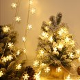 thumbnail image 4 of 80 LED Snowflake String Lights 32.8 ft String Lights , for Garden Bedroom Party Decor Indoor Outdoor Lighting (Warm White), 4 of 7