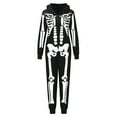 thumbnail image 2 of Qiylii Family Matching Jumpsuit Skeleton Print Long Sleeve Zipper Hooded Romper, 2 of 9