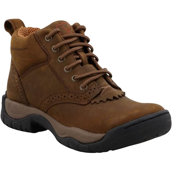 Twisted X Women's 4" All Around Work Boot, Brown, 8 M