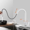 thumbnail image 2 of Kitchen Faucet with Pull Out Spray Kitchen Sink faucets Telescopic 360° Rotatable Brass Multifunction Kitchen Mixer Faucet-White, 2 of 7
