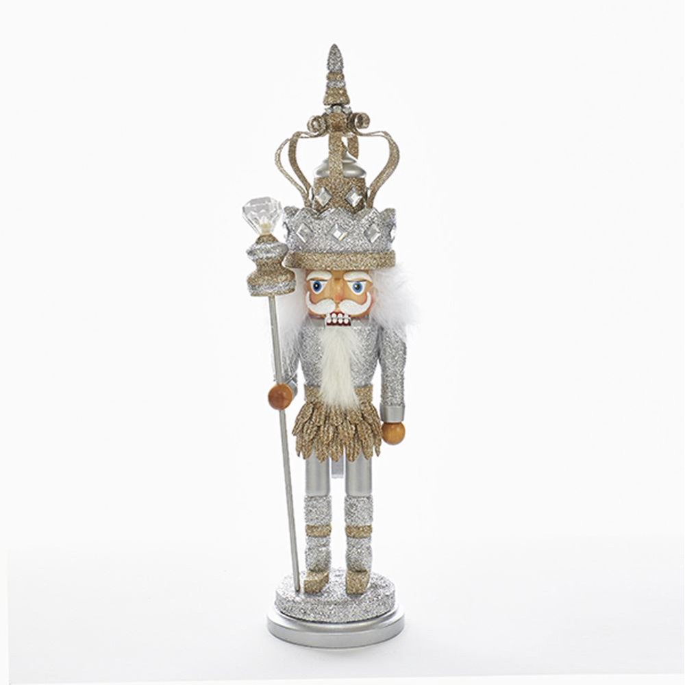 19” Glittering Silver and Gold Color Hollywood King Decorative