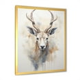 thumbnail image 3 of Designart "Beige Ibex In Minimalist Antelope" Animals Antelope Picture Framed Wall Art Living Room, 3 of 5