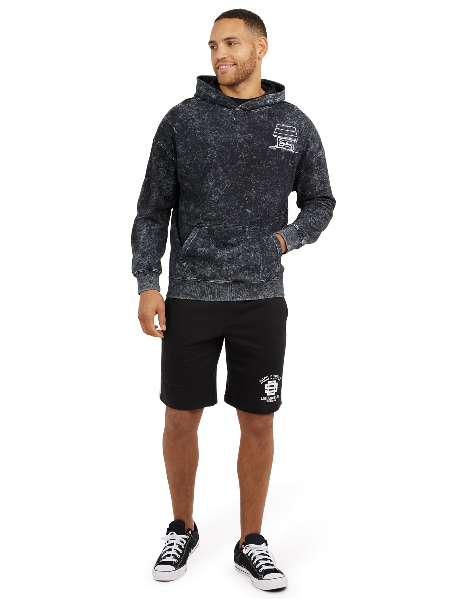 Dogg Supply by Snoop Dogg Men's & Big Men’s Acid Wash Hoodie Sweatshirt, Sizes XS-3XL