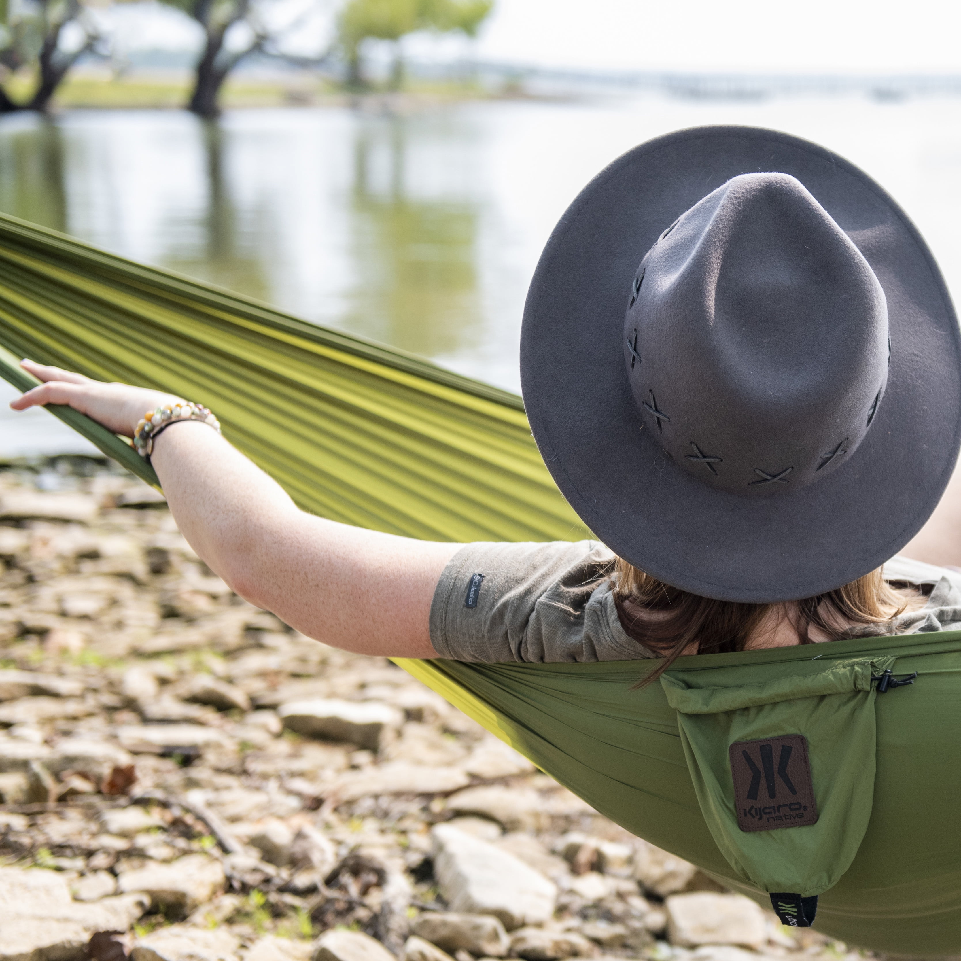 Kijaro Native Ultralight Hammock - Recycled Nylon - Hawksbill Crag Green