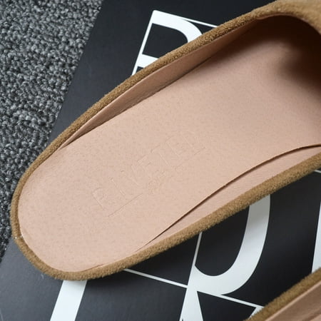 

Cathalem Women s Spring And Autumn New Casual Comfortable Solid Color Flat Half Casual Dress Shoes for Women with Arch Support Khaki 8.5