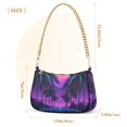 thumbnail image 3 of FORMRS Womens Shoulder Bag with Chain Strap Clutch Purse Cute Tote Handbag, Green Digital Art, 3 of 7