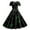 Dark Gray, variant on Women St Pa Day Print Short Sleeve 1950s Housewife Evening Party Prom Dress Fashion Women Elegant Party Dress Sexy Easter Easter St. Patrick's Day Ladies Dress Black M