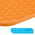 thumbnail image 4 of Uxcell Silicone Dish Drying Mat Set, 3 Pcs 8.5" x 6" Under Sink Drain Pad for Kitchen, Drawer - Orange Red Yellow, 4 of 5
