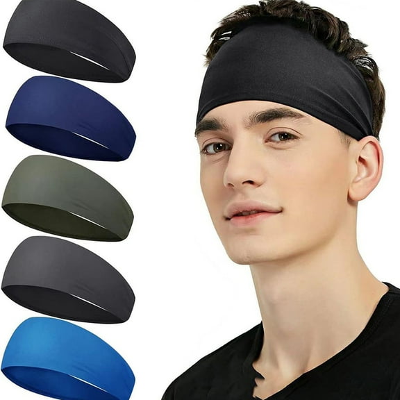 TELOLY Sweat Band,Solid Color Headbands,Breathable Cotton Head Bands for Active Lifestyles