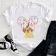 thumbnail image 3 of Camisetas informales de algodón con dibujos animados de Disney para niñas, princesas y sirenas, de Mickey Mouse, para niños, ropa de moda para niños de Disneyland, camisetas para bebés, 3 of 5