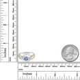 thumbnail image 3 of Gem Stone King 925 Sterling Silver and 10K Yellow Gold Round Blue Tanzanite and White Topaz 3 Stone Ring for Women (1.12 Cttw, Round 5MM and 4MM, Size 6), 3 of 3