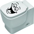 thumbnail image 1 of 2pcs Toilet Smiley Face Decal Wall Art Decor Funny Bathroom Sticker, 1 of 5
