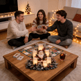 thumbnail image 5 of Christmas Lighted Centerpiece with Flameless Candle Glow, Light Up Santa Table Decoration, Outdoor Solar Lights for Yard with Pine Branches, 5 of 8